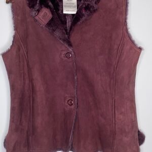 Pendleton Women's Suede 100% Leather Vest Purple Medium